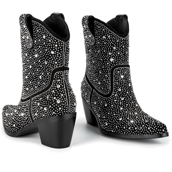 LUMEHEEL • Rhinestone Cowboy Boots - Picture 3 of 11